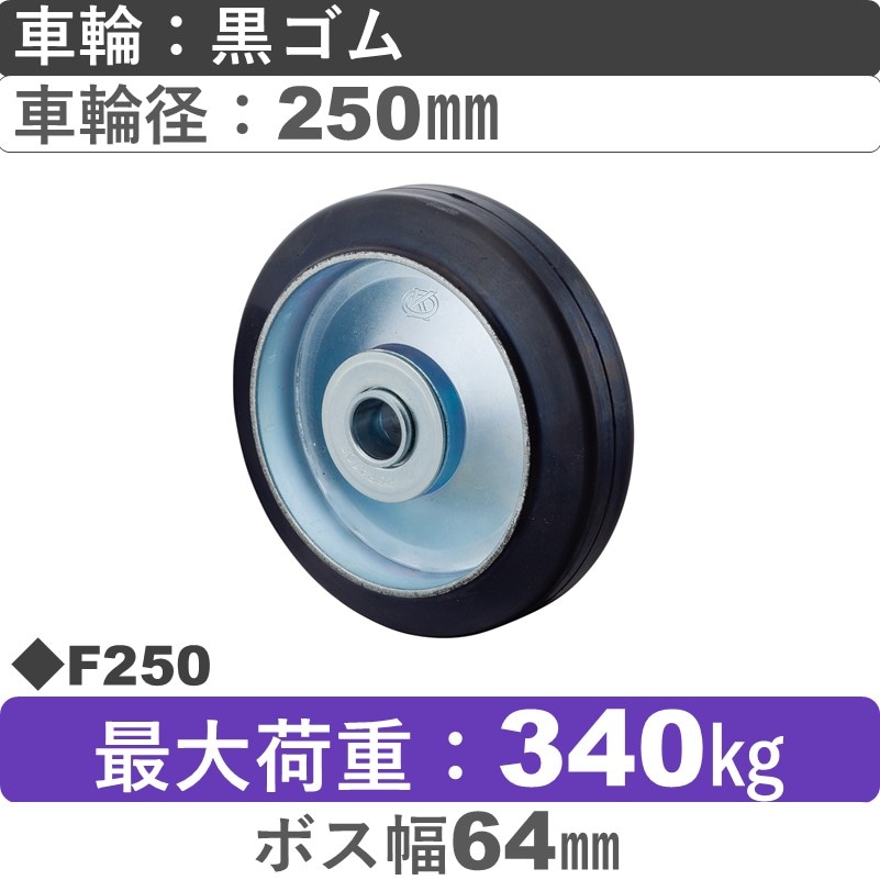 F250 岡本工機 車輪 ゴム車輪250㎜