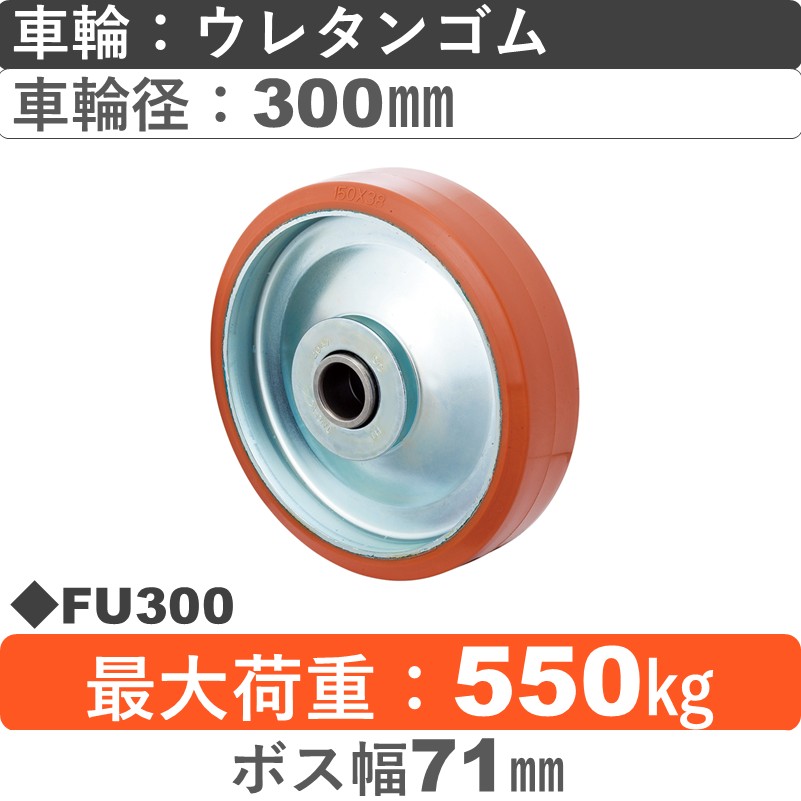 FU300 岡本工機 車輪 ウレタン車輪300㎜