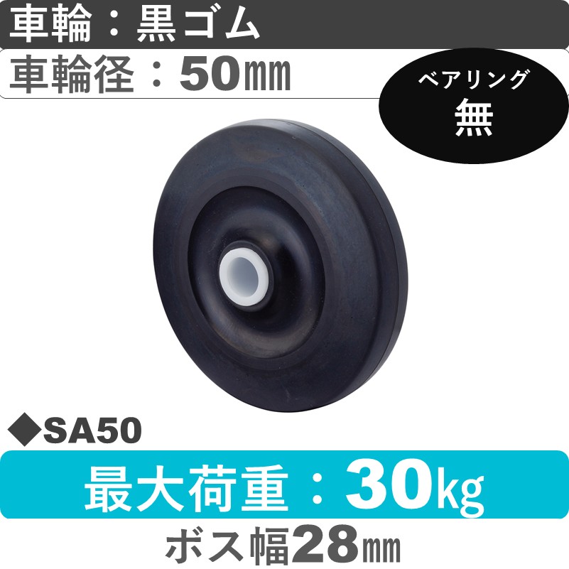 SA50 岡本工機 車輪 ゴム車輪50㎜