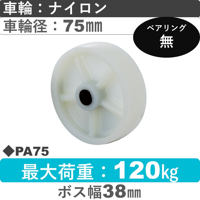 PA75 岡本工機 車輪 ナイロン車輪75㎜