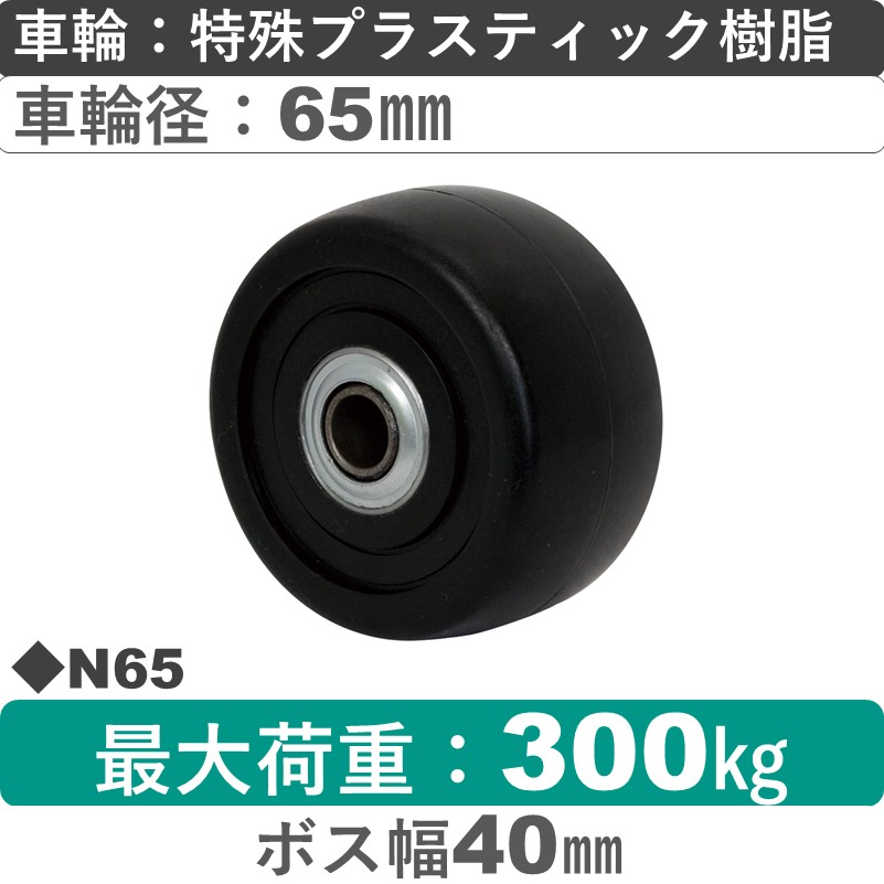 N65 岡本工機 車輪 特殊プラスティック車輪65㎜