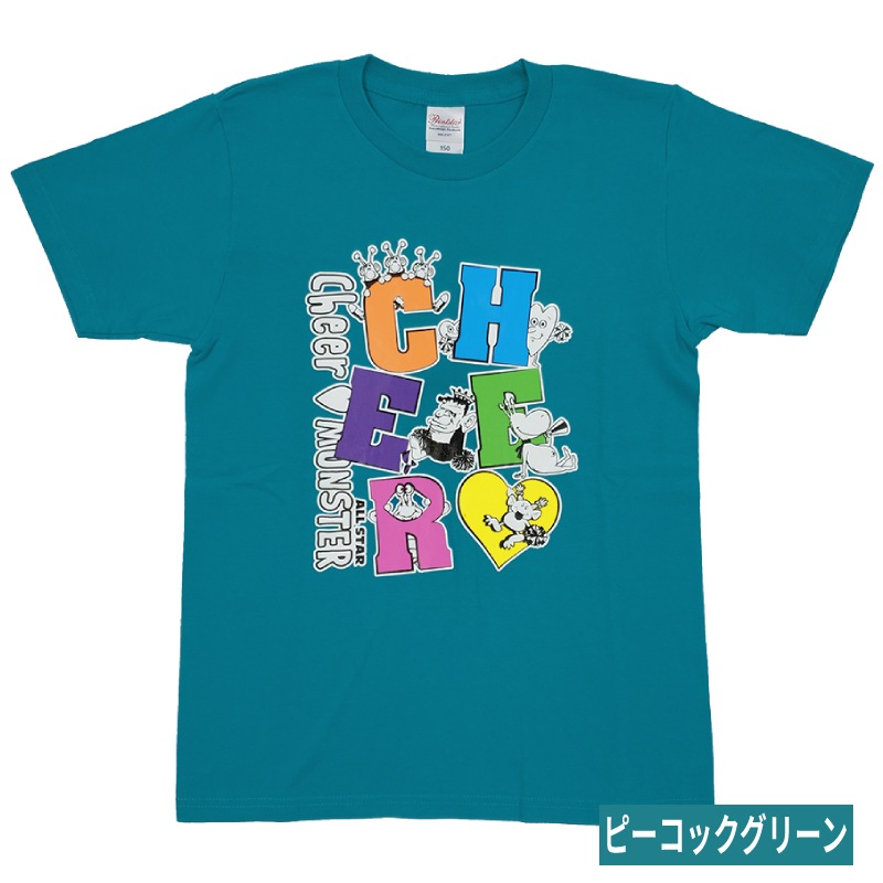 子供チアTシャツ Monster Allstar