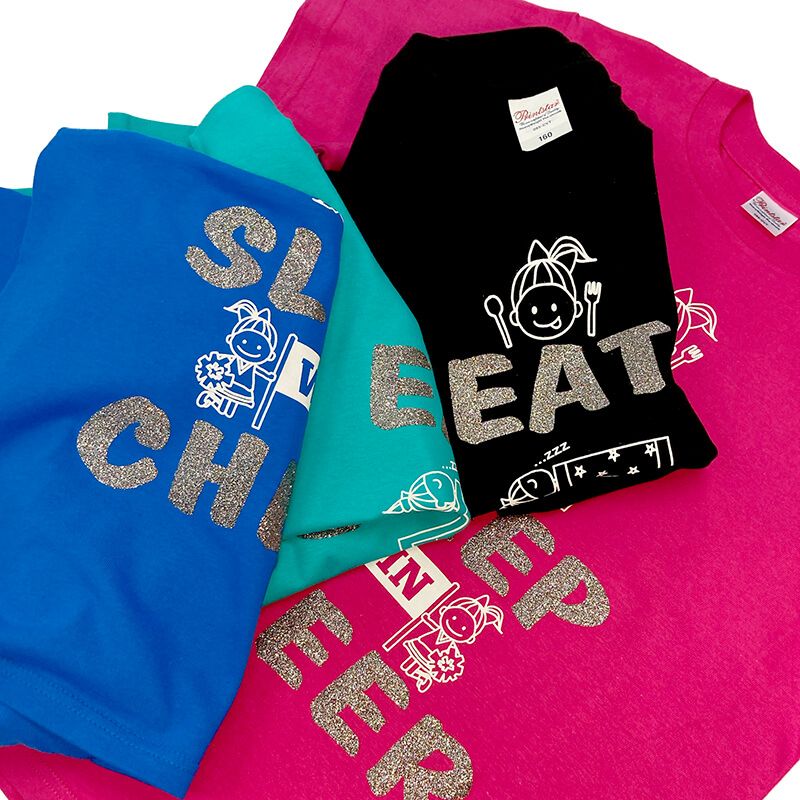 チアTシャツ EAT SLEEP CHEER