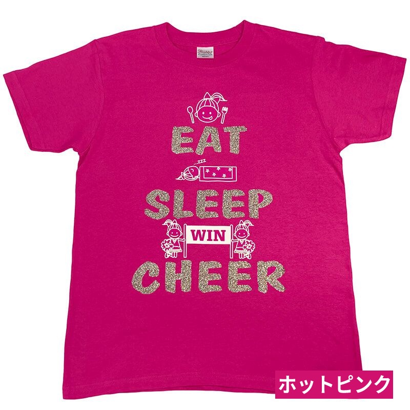 チアTシャツ EAT SLEEP CHEER