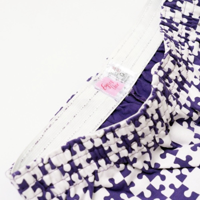 総柄チアパン　紫パズル