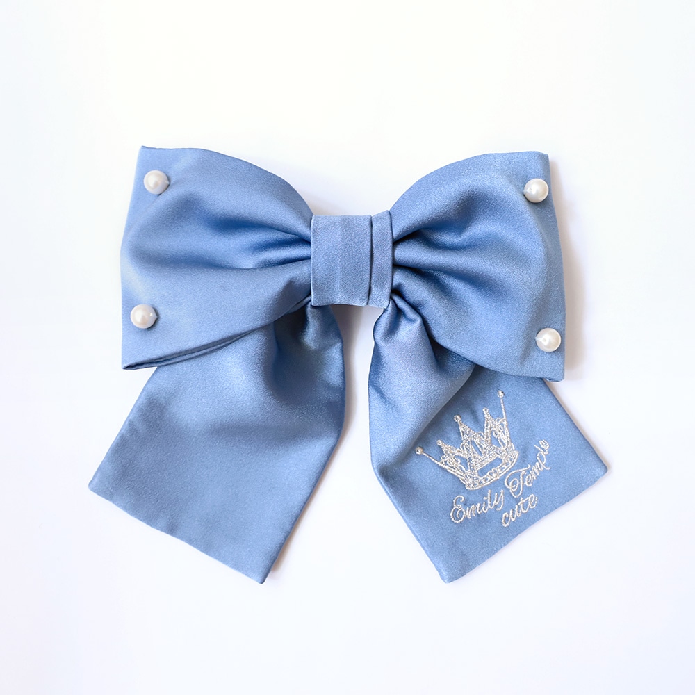 エミキュ ルルゲッタ リボンセット パールリボンバレッタ(pearl ribbon hair accessory) | ACCESSORIES