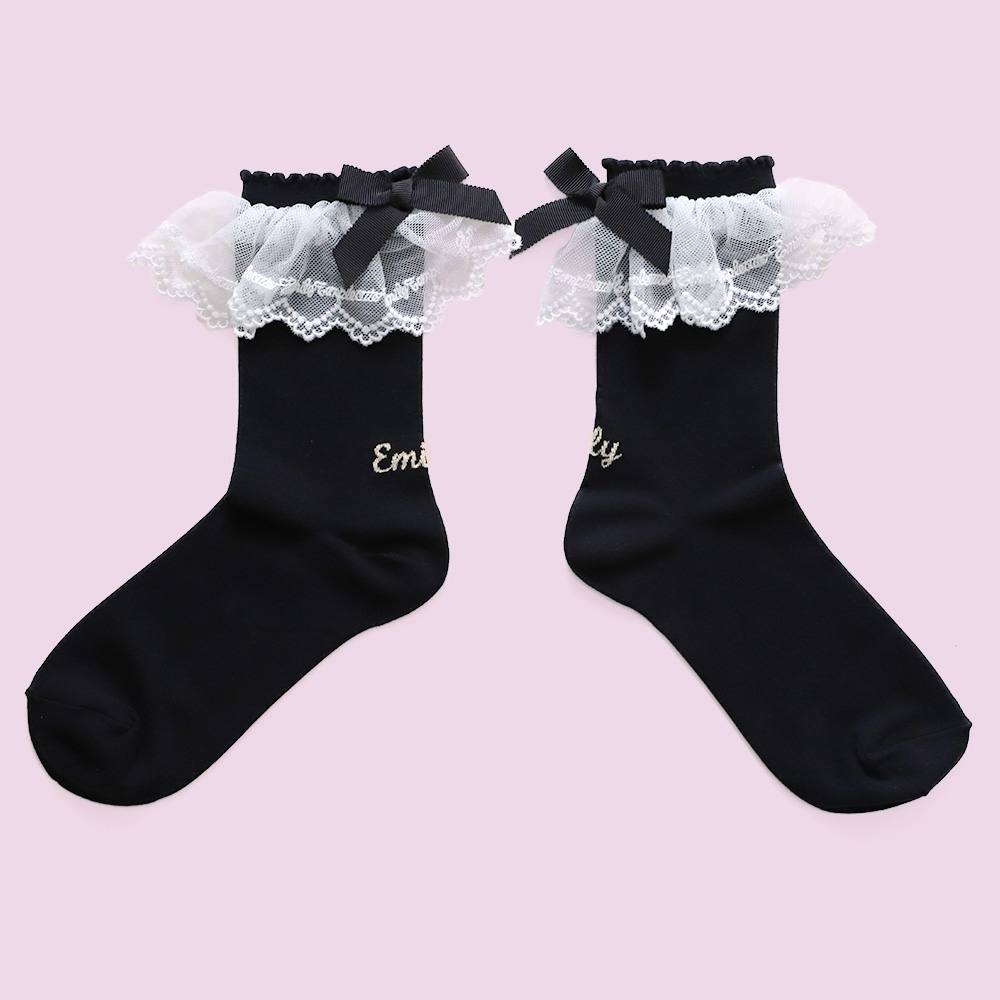 졼å logo lace socks)