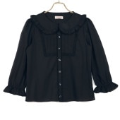 ԥ󥿥å졼֥饦 (square pintuck lace blouse)