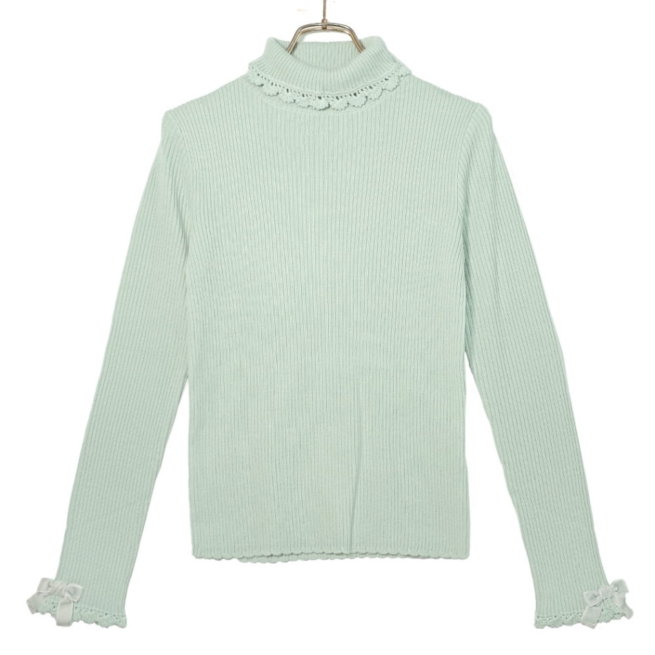 コレクション Emily STAR レースフリルタートルニット (lace frill turtleneck) | KNIT (ニット
