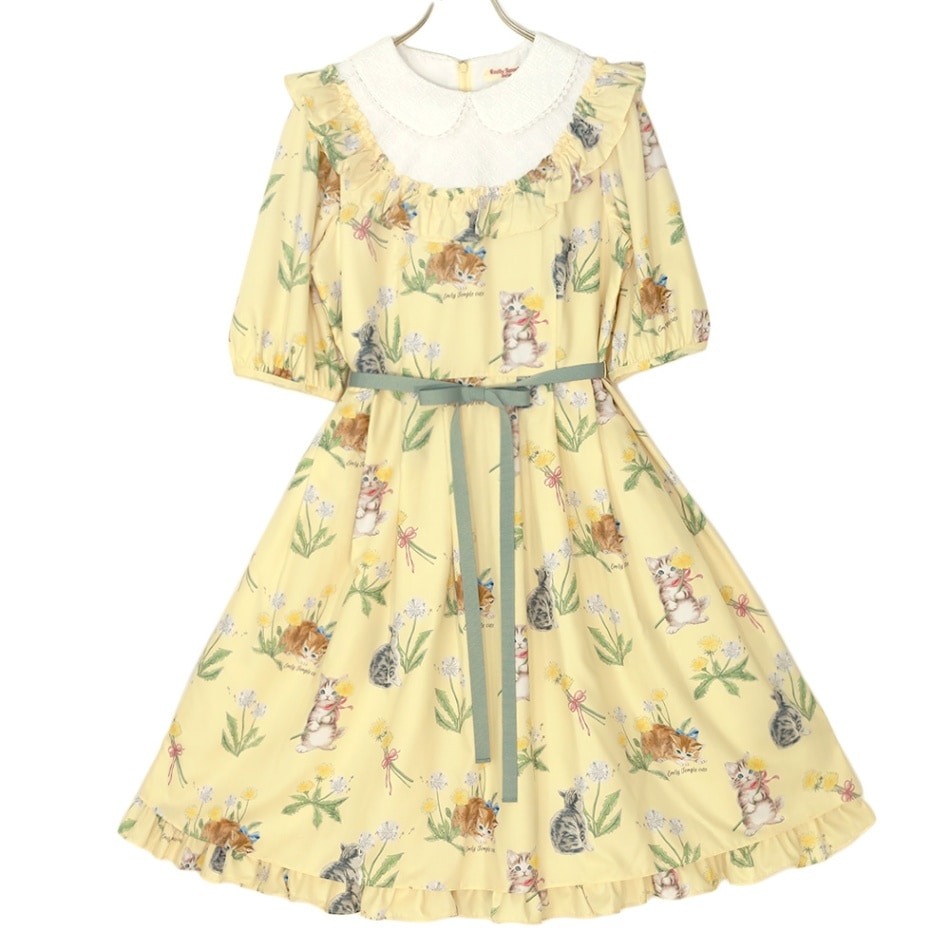 Emily Temple Cute ワンピース Emily Temple cute / berryギンガムショルダーレースワンピース