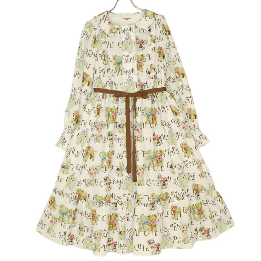 EmilyTemple Cute ★  バタフライガーデン長袖ワンピース ★ PLUSH TOYロングワンピース(PLUSH TOY longdress) | すべての