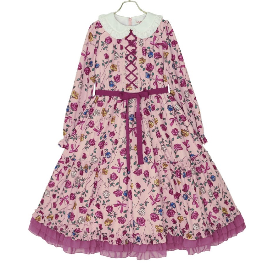 Emily Temple Cute フルレースドレス Mサイズ ピンク Frill ROSE Long OP by Emily Temple Cute
