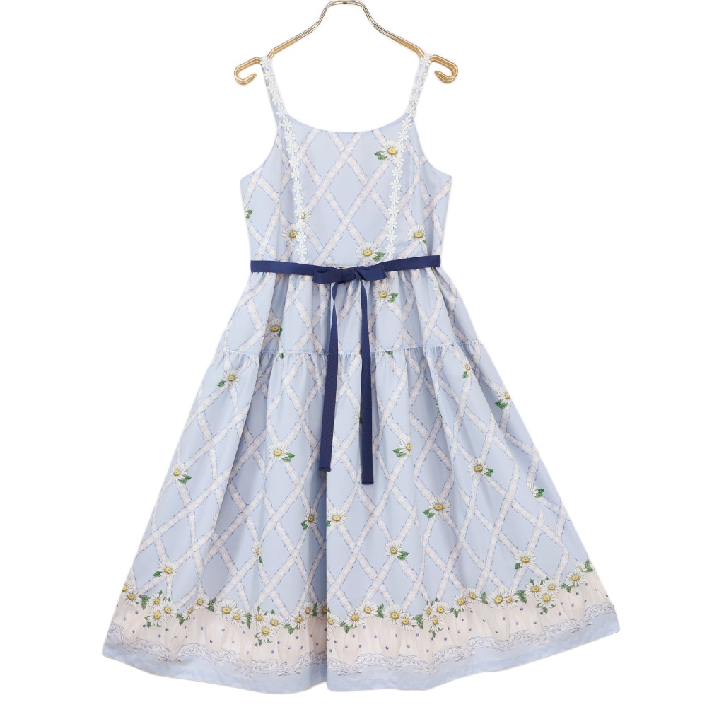 �������졼���ޡ�����åȥ���ߥ�������ԡ���(cross lace Marguerite dress)