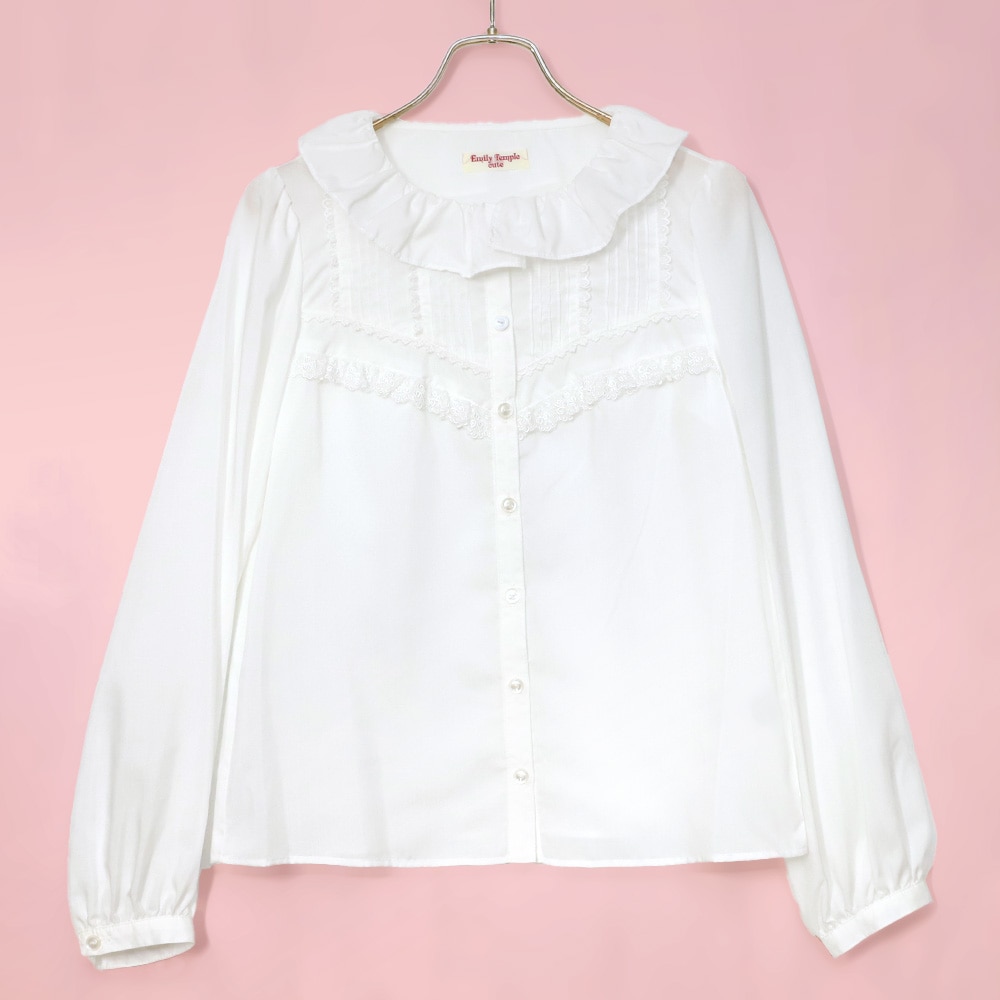 ��åե륫�顼�֥饦�� (collar ruffle blouse)