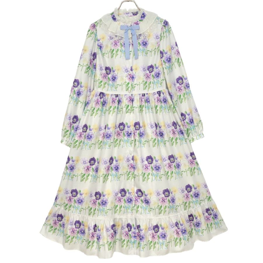 Reservation】Pansy Gardenロングワンピース (Pansy Garden dress