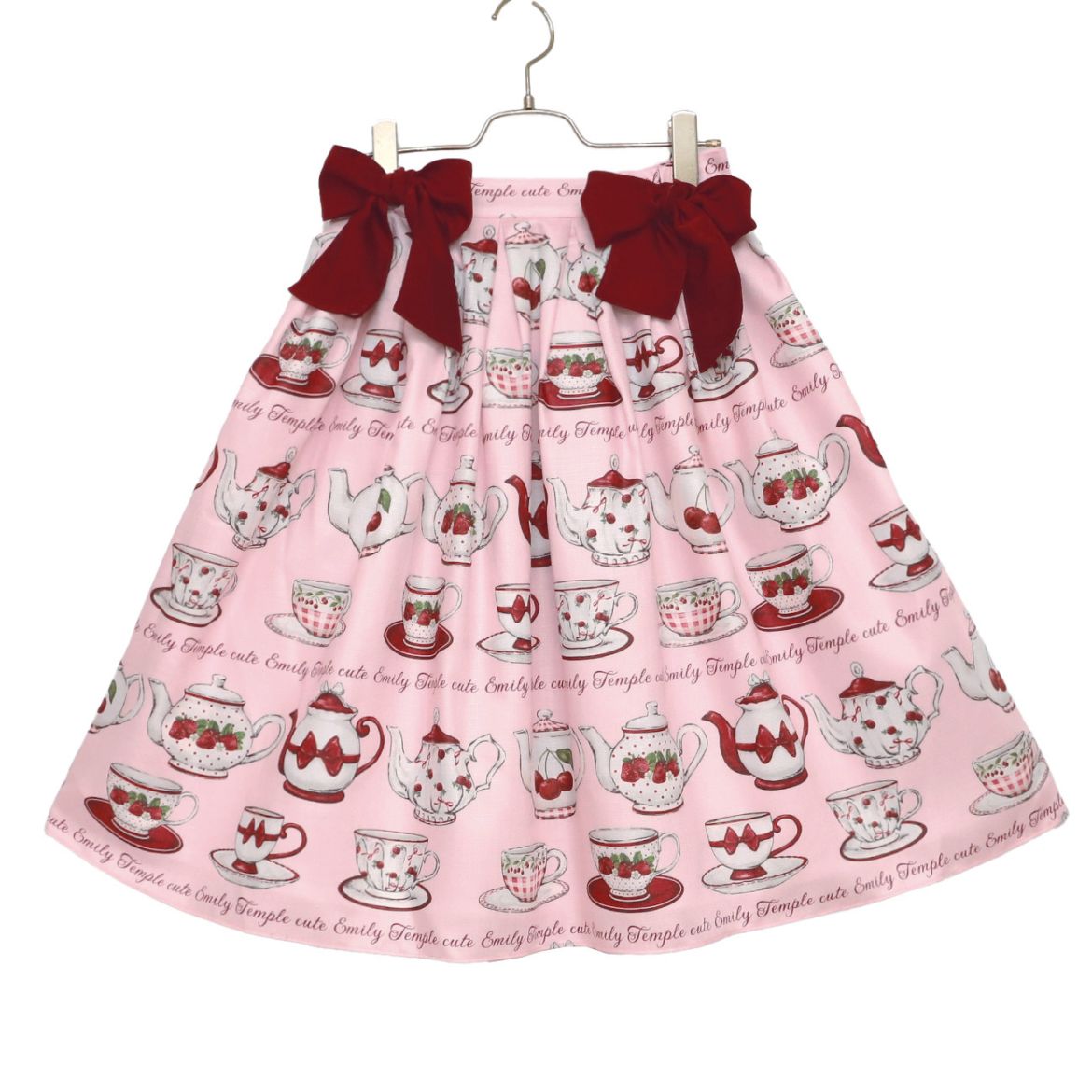 ❇️Emily Temple Cute ドット苺スカート黒 BK エミキュ ❇️Emily