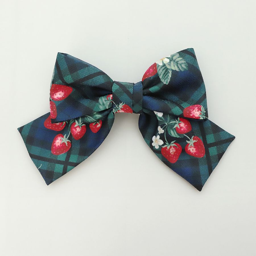 Strawberry Tartan �Х�å�(Strawberry Tartan ribbon hair accessory)