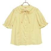 �����졼�����顼��ܥ�֥饦�� (logolacecollar ribbon blouse)