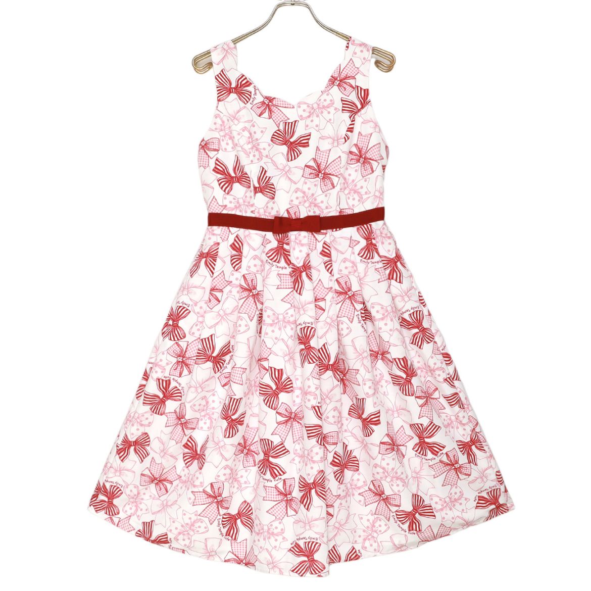 Ribbon Sketchノースリーブワンピース (Ribbon Sketch sleeveless