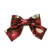 ��Reservation�ۥ�������RibbonApple�Х�å�(Strawberry Tartan ribbon hair accessory)