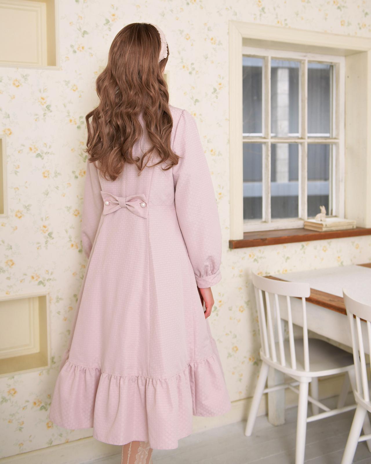 ��ܥ󥸥㥬���ɥ�����(Ribbon jacquard coat)