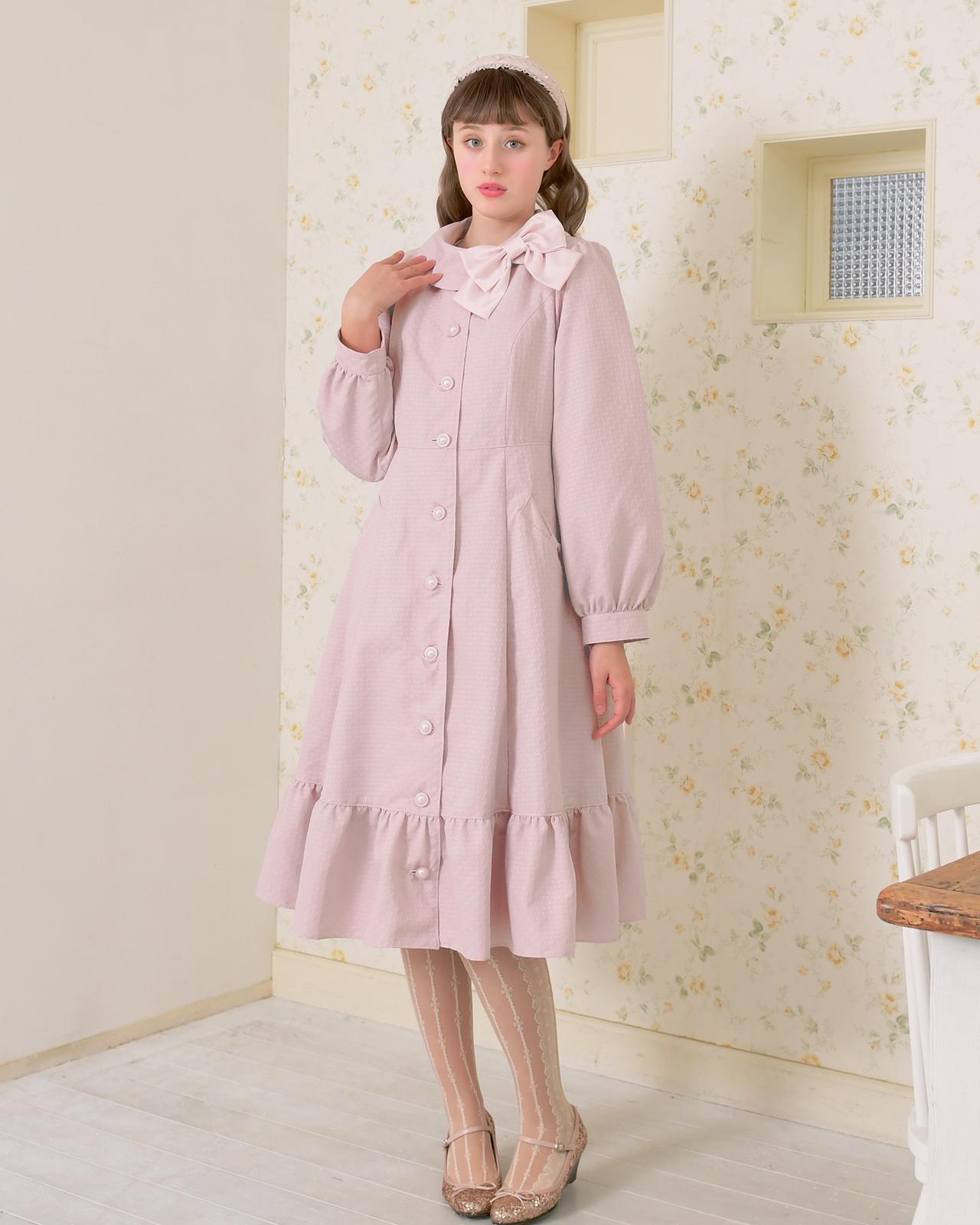 ��ܥ󥸥㥬���ɥ�����(Ribbon jacquard coat)