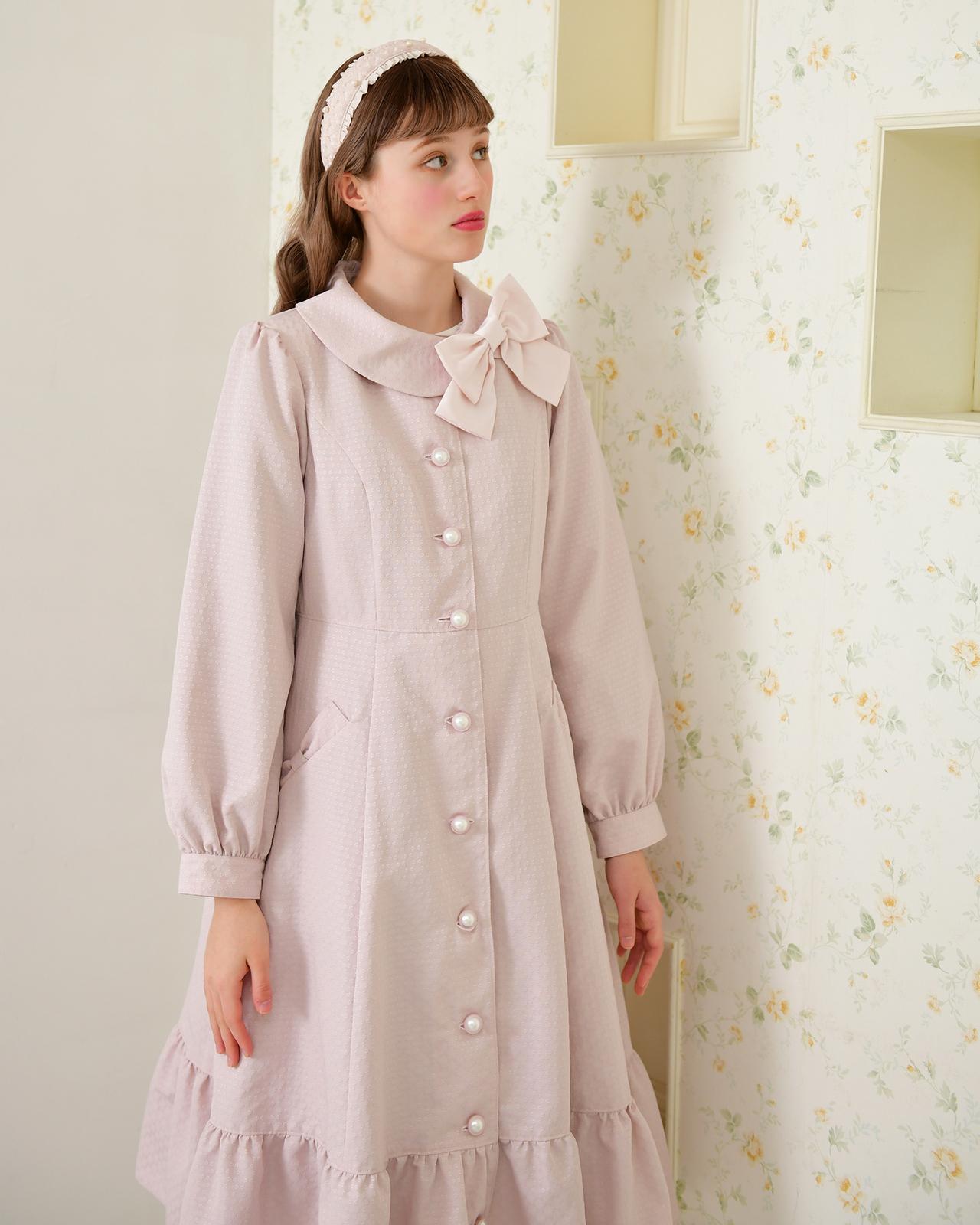 ��ܥ󥸥㥬���ɥ�����(Ribbon jacquard coat)