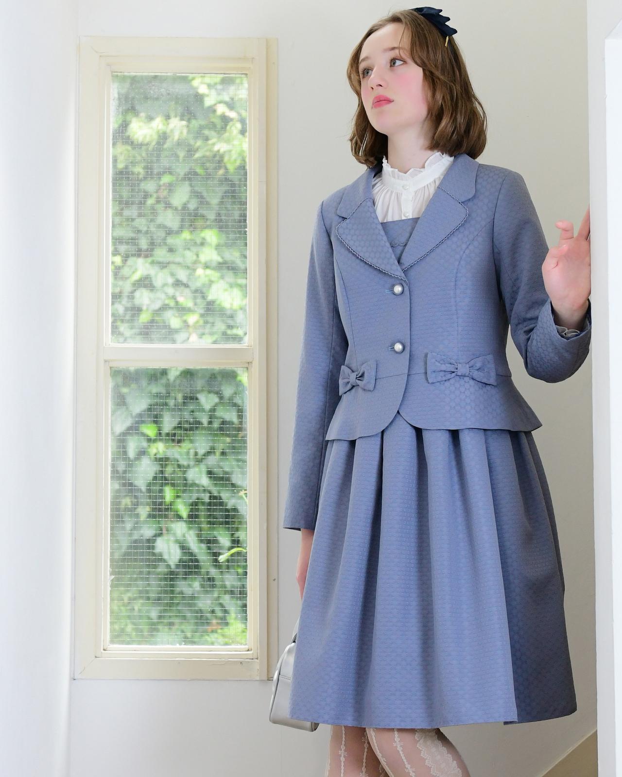 ��ܥ󥸥㥬���ɥ��㥱�å�(Ribbon jacquard jacket)