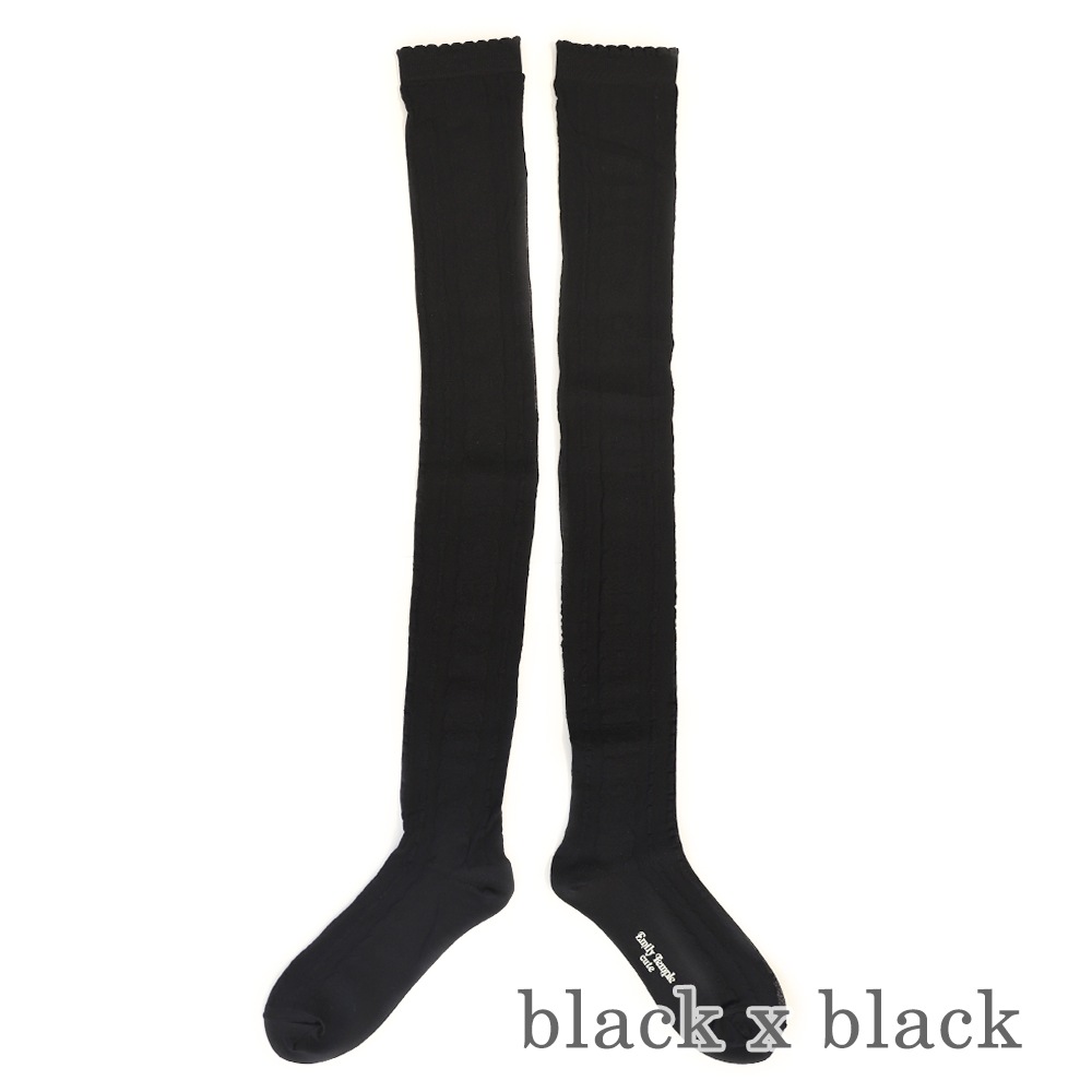 ȥ饤ץ졼ˡå (Stripe lace knee Socks)