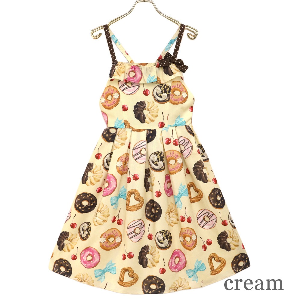 manyɡʥĥߥԡ(many donuts camisole dress)