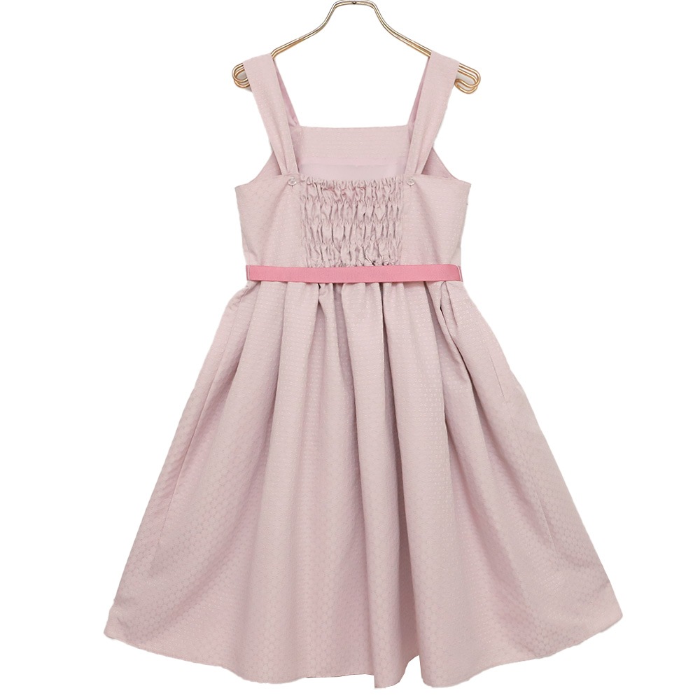 ��ܥ󥸥㥬���ɥ���ߥ�������ԡ��� (Ribbon jacquard camisole dress)