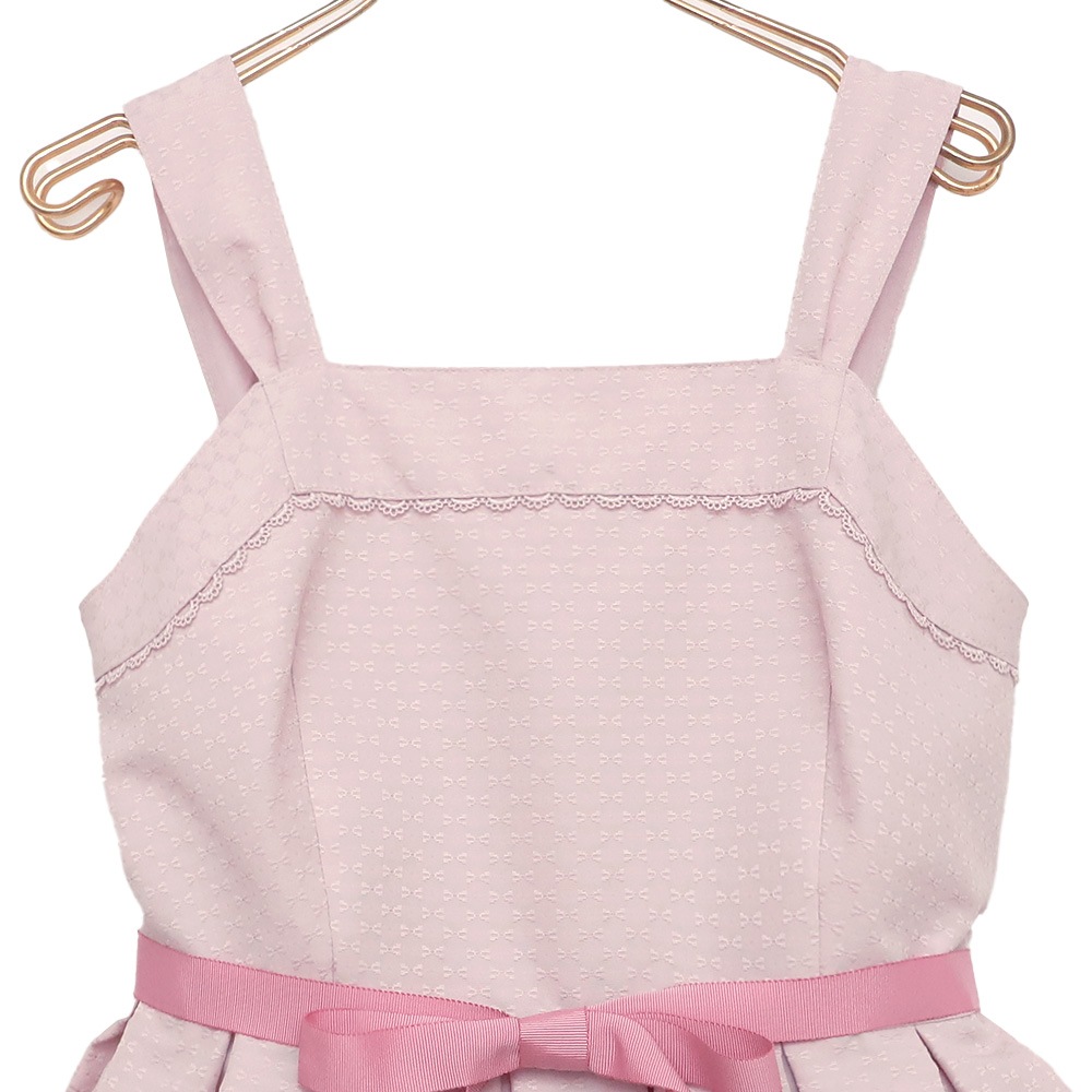 ��ܥ󥸥㥬���ɥ���ߥ�������ԡ��� (Ribbon jacquard camisole dress)