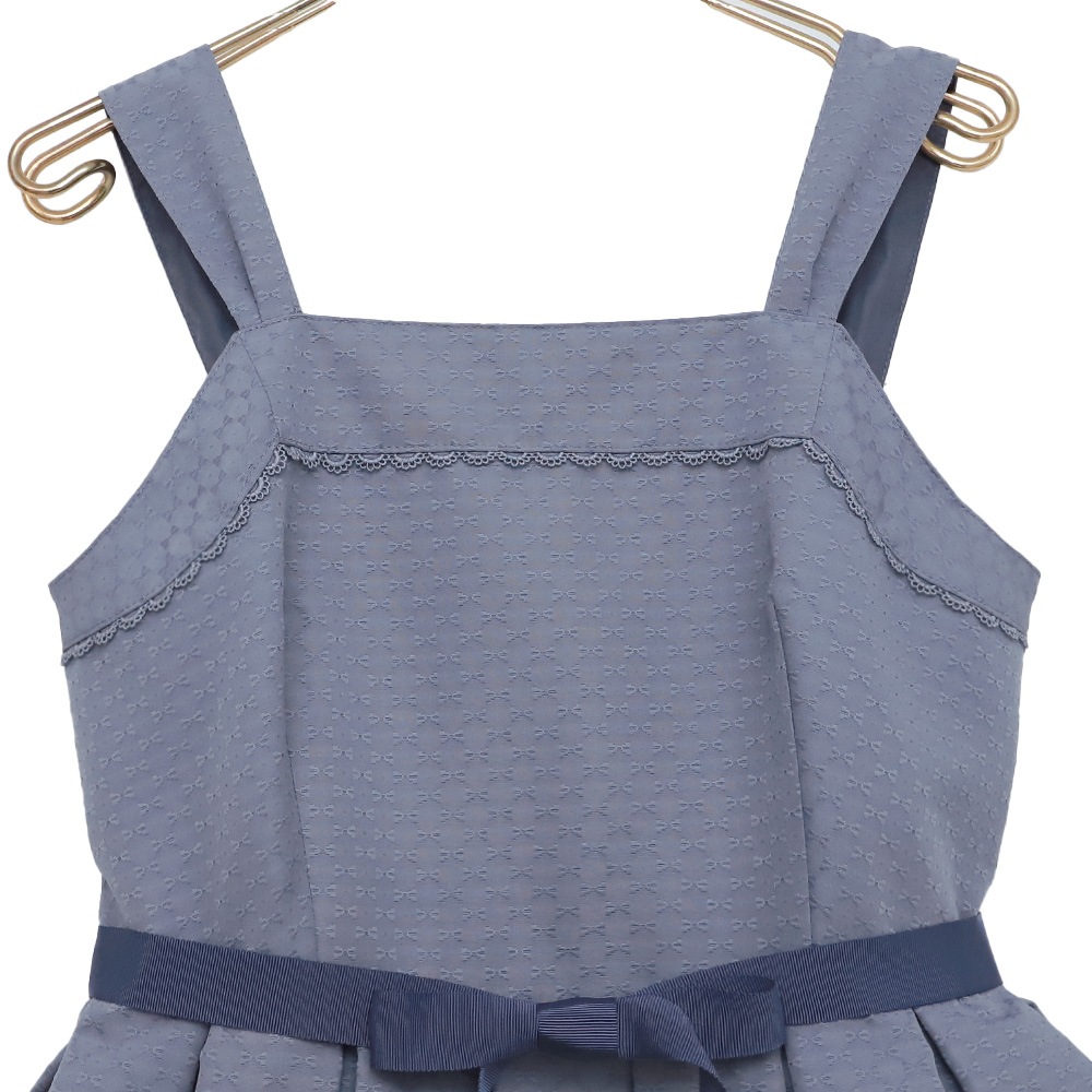 ��ܥ󥸥㥬���ɥ���ߥ�������ԡ��� (Ribbon jacquard camisole dress)