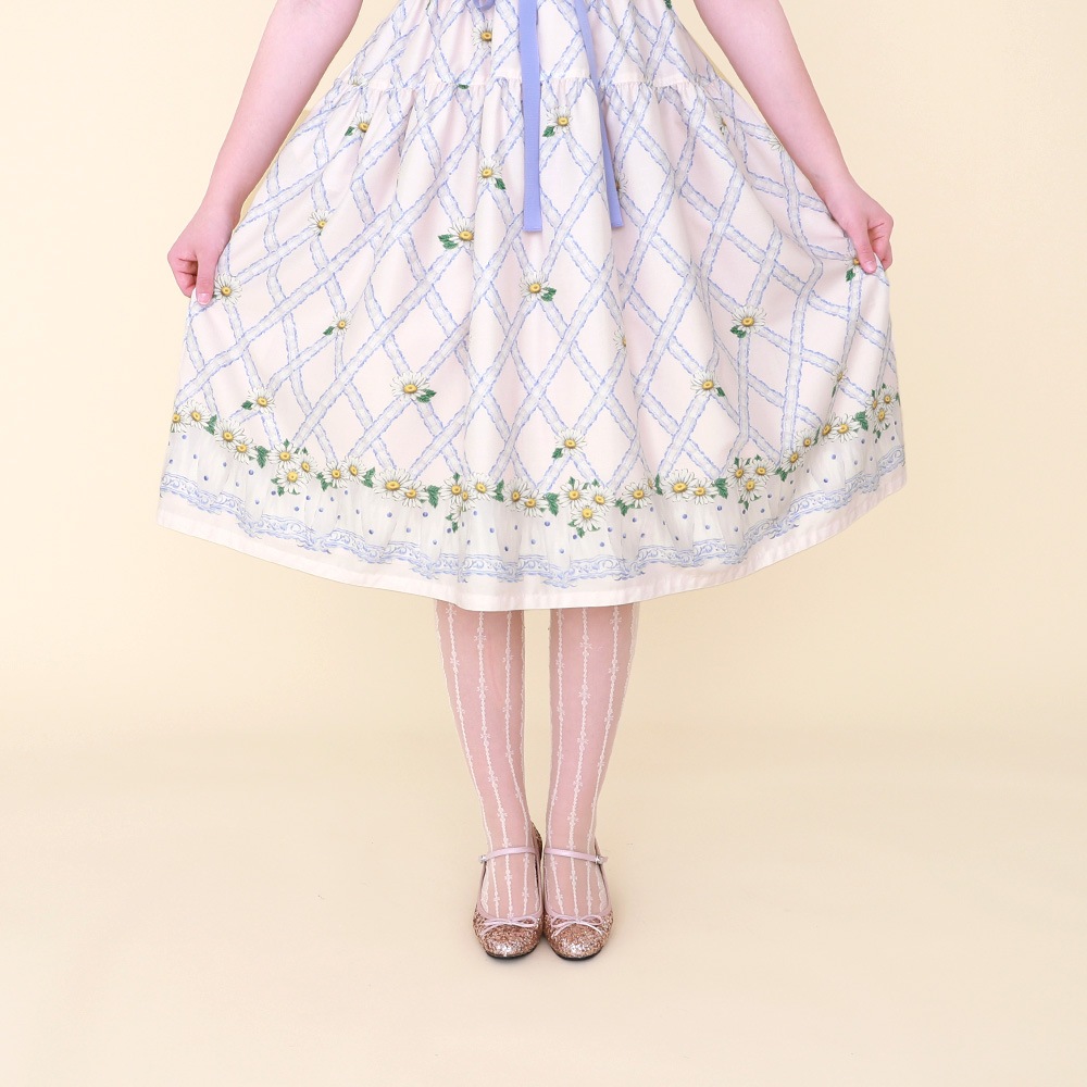 �������졼���ޡ�����åȥ���ߥ�������ԡ���(cross lace Marguerite dress)