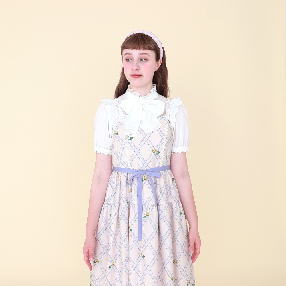 �������졼���ޡ�����åȥ���ߥ�������ԡ���(cross lace Marguerite dress)