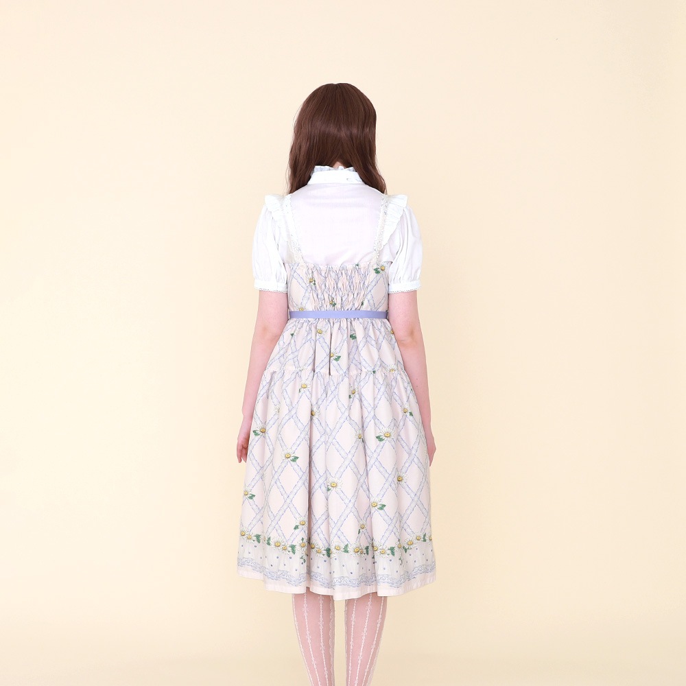 �������졼���ޡ�����åȥ���ߥ�������ԡ���(cross lace Marguerite dress)