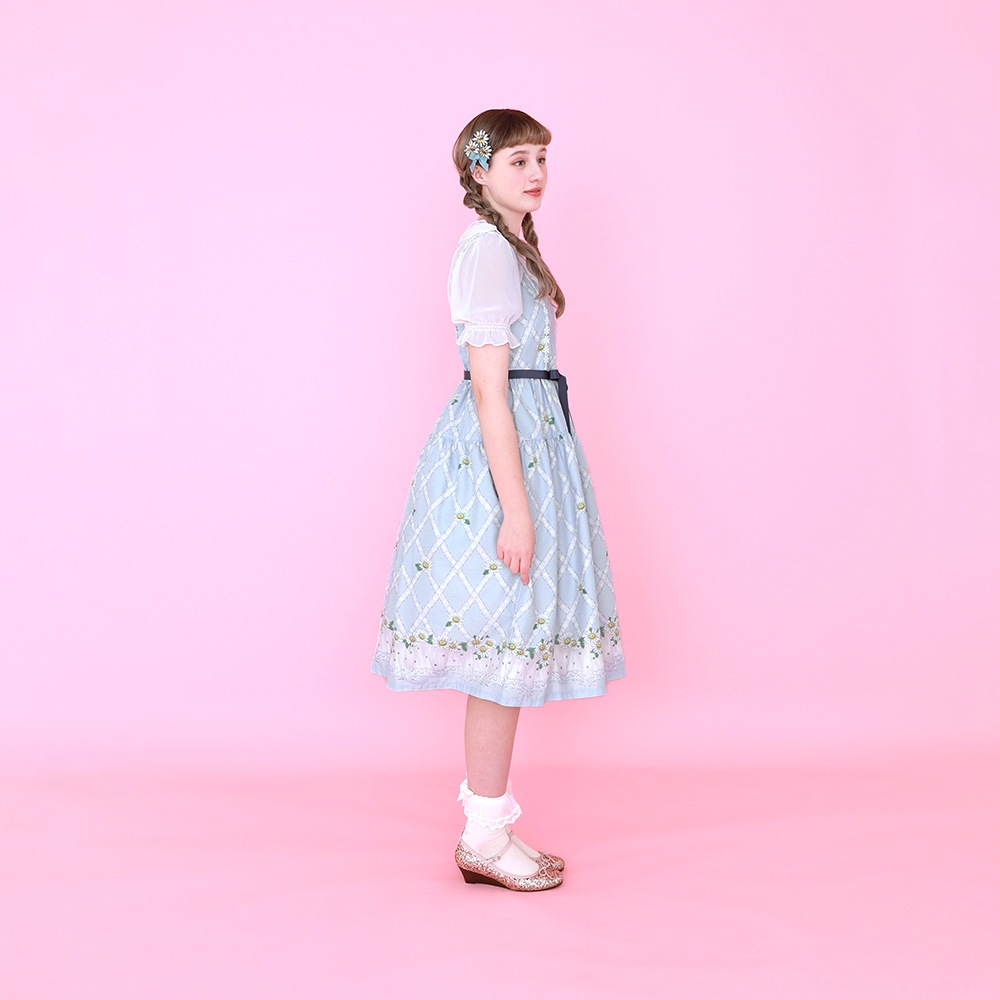 �������졼���ޡ�����åȥ���ߥ�������ԡ���(cross lace Marguerite dress)