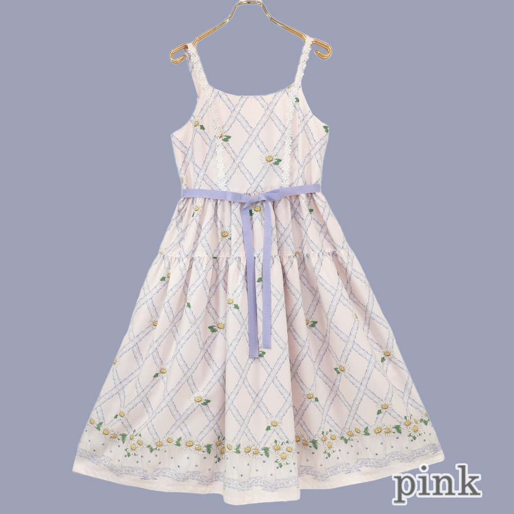 �������졼���ޡ�����åȥ���ߥ�������ԡ���(cross lace Marguerite dress)