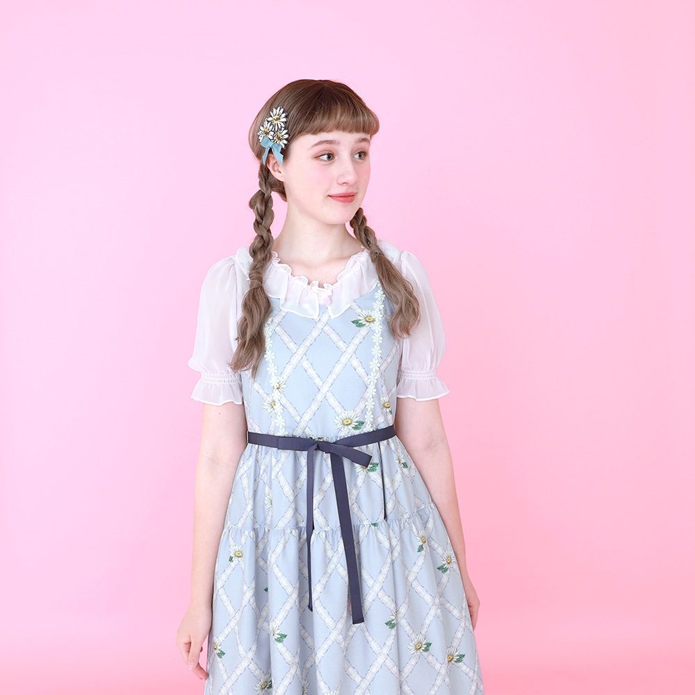 �������졼���ޡ�����åȥ���ߥ�������ԡ���(cross lace Marguerite dress)
