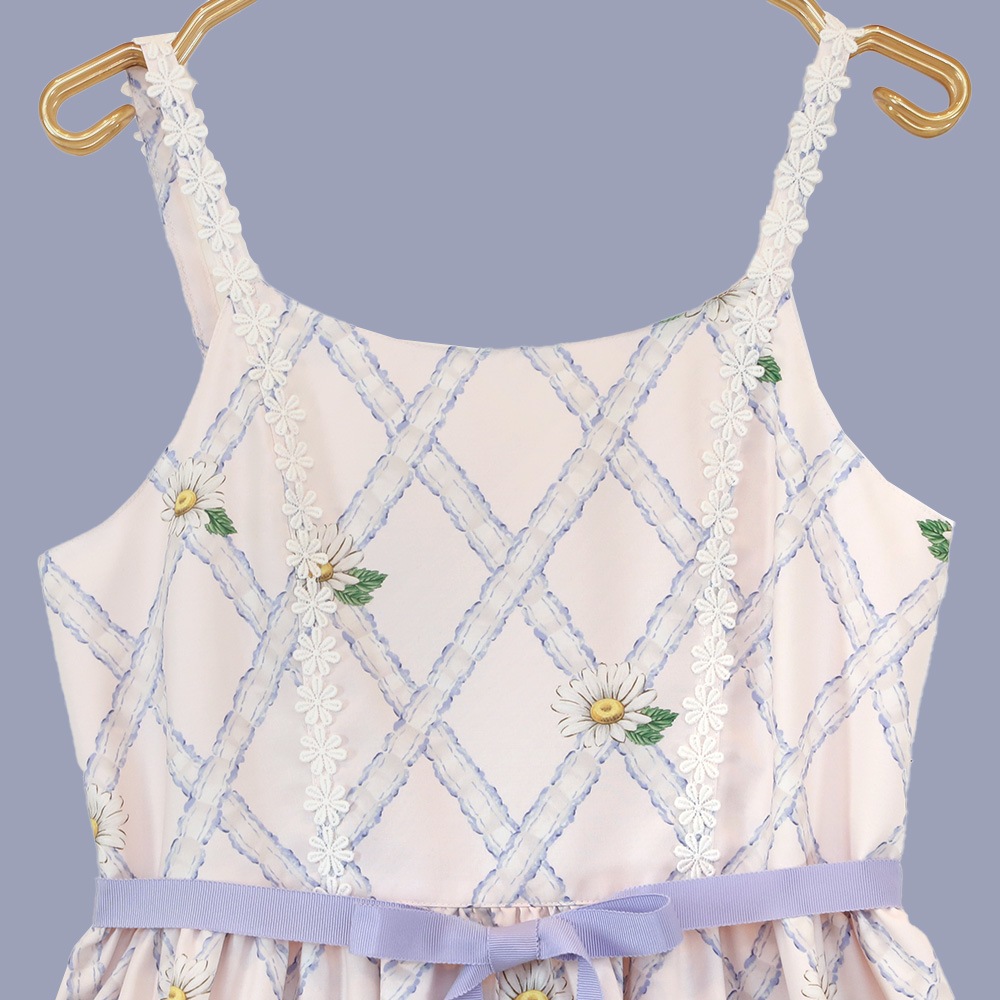 �������졼���ޡ�����åȥ���ߥ�������ԡ���(cross lace Marguerite dress)