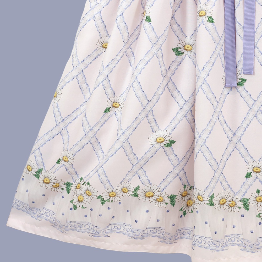 �������졼���ޡ�����åȥ���ߥ�������ԡ���(cross lace Marguerite dress)
