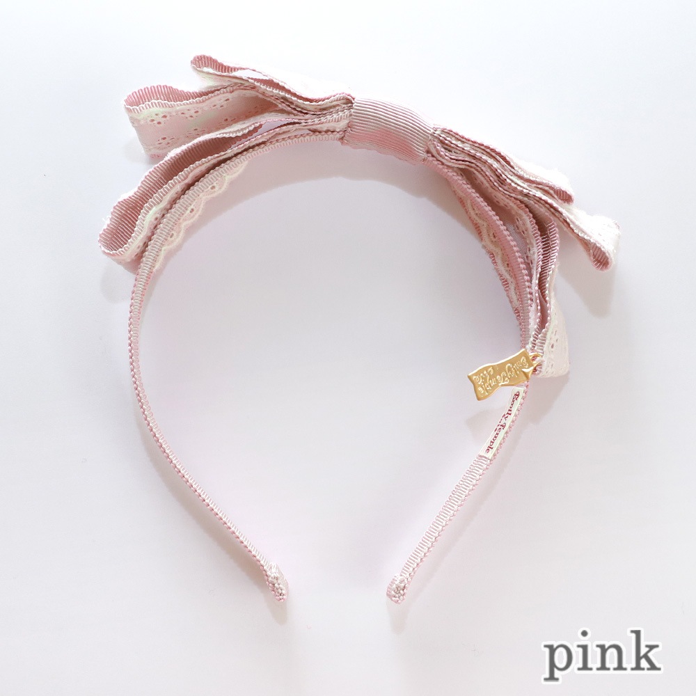 �졼����ܥ󥫥��塼���� (Lace ribbon headband)