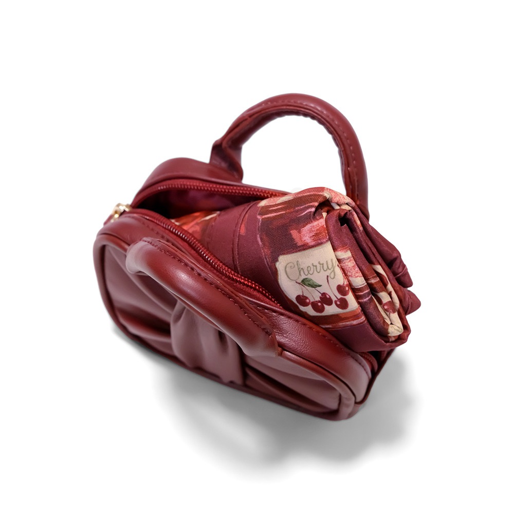 ��ܥ�Bag�ݡ����դ������Хå�(Eco Bag with Ribbon Bag Pouch)