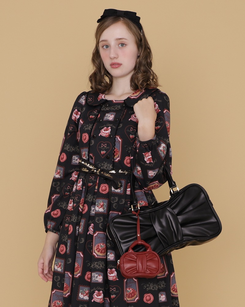 ��ܥ�Bag�ݡ����դ������Хå�(Eco Bag with Ribbon Bag Pouch)