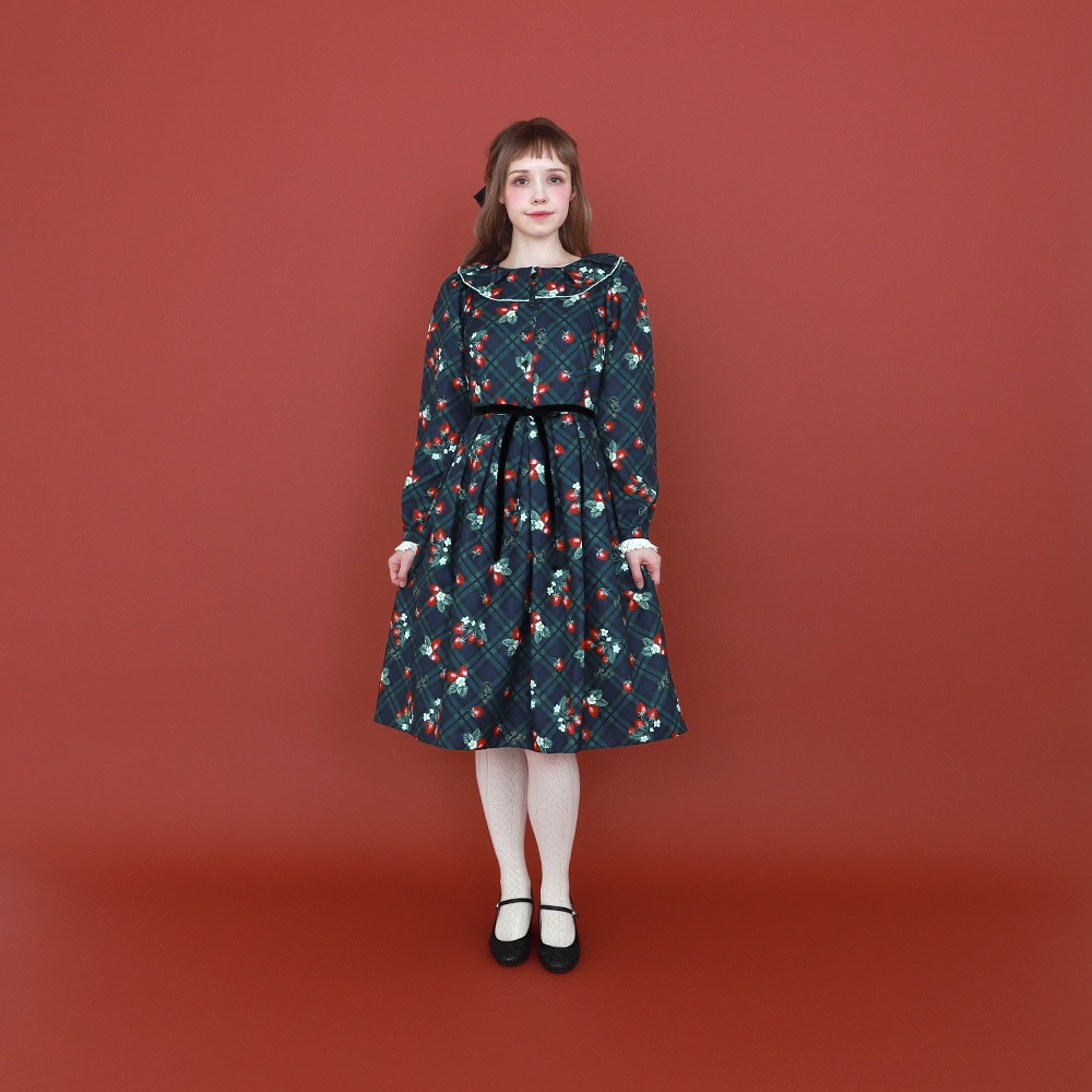Strawberry Tartan ワンピース (Strawberry tartan dress) | ONE PIECE