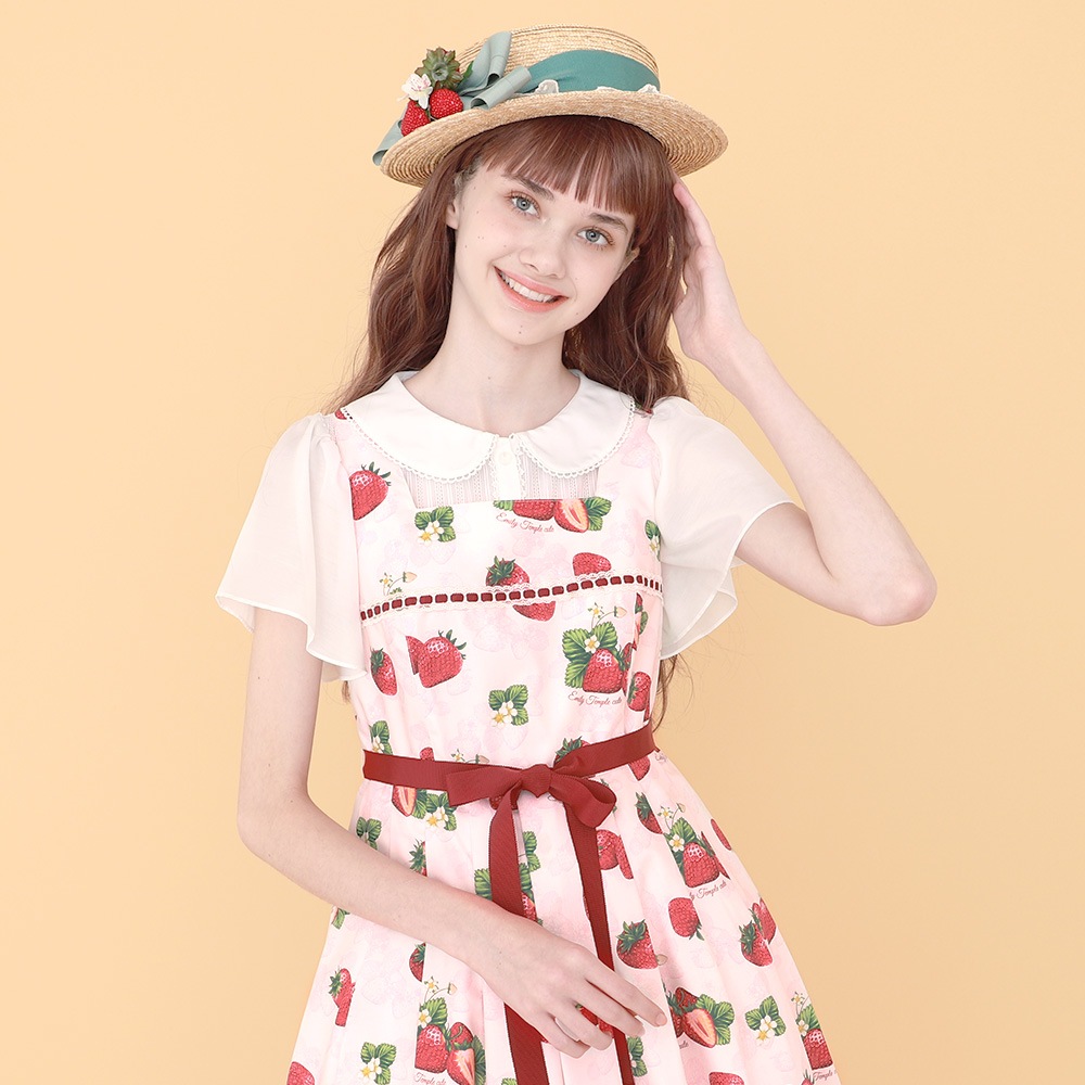 Dear Strawberry JSK by Emily Temple Cute｜ノースリーブ 