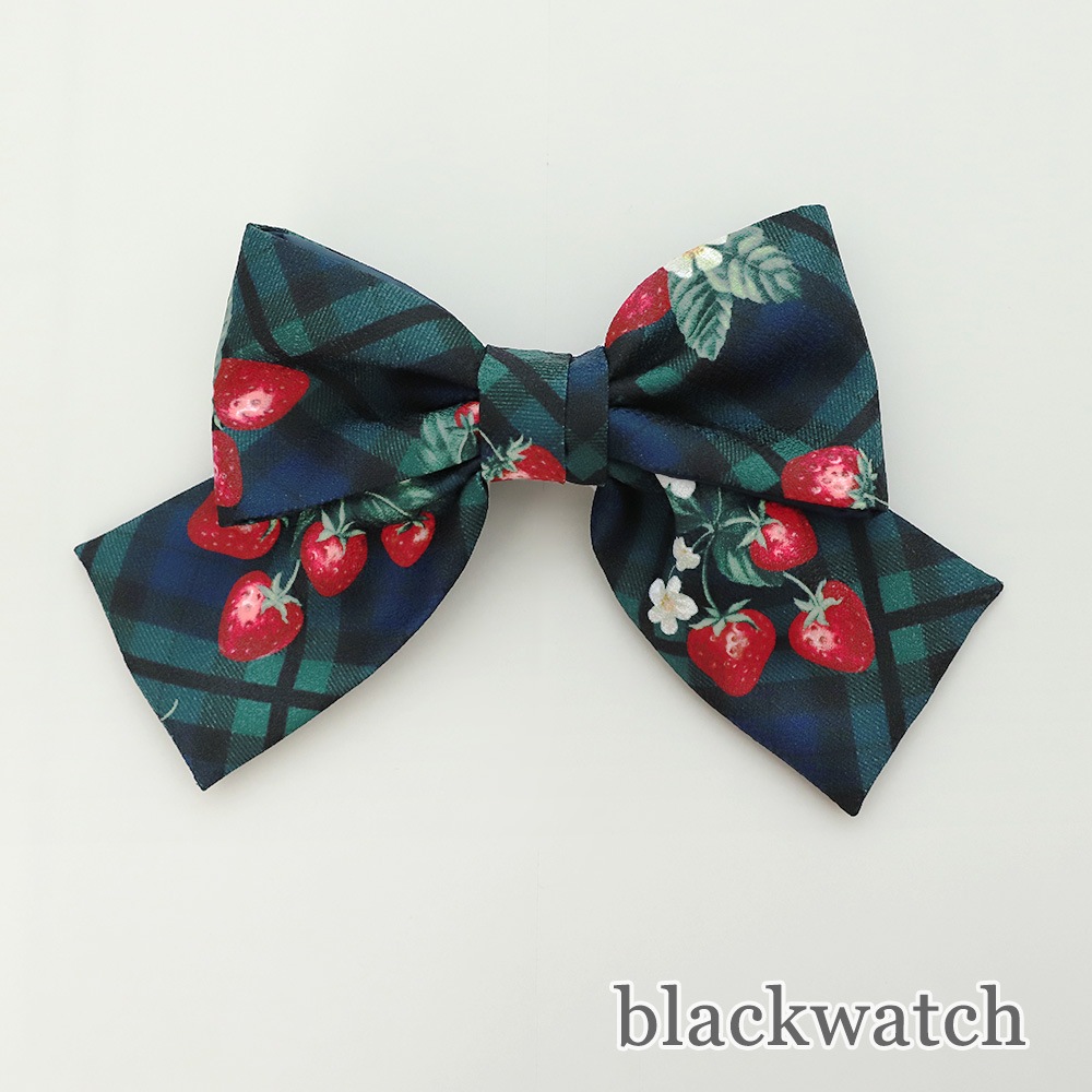 Strawberry Tartan �Х�å�(Strawberry Tartan ribbon hair accessory)