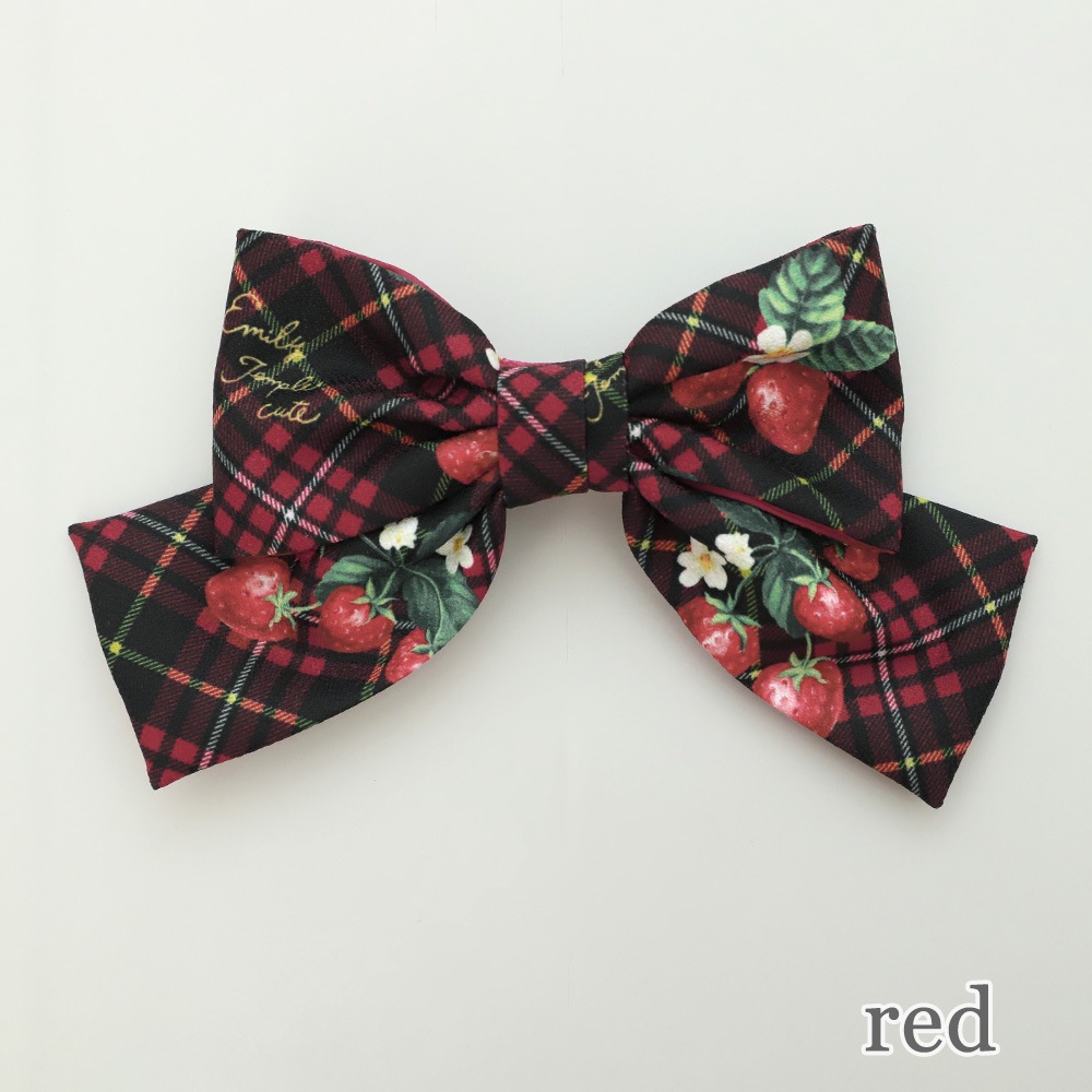 Strawberry Tartan �Х�å�(Strawberry Tartan ribbon hair accessory)