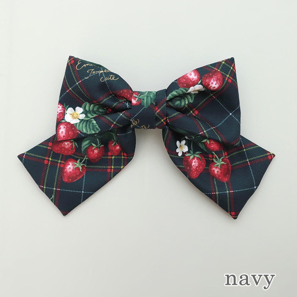 Strawberry Tartan �Х�å�(Strawberry Tartan ribbon hair accessory)