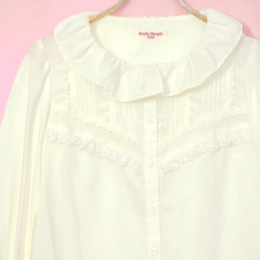 åե륫顼֥饦 (collar ruffle blouse)